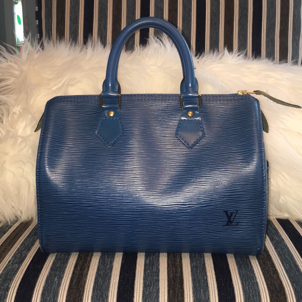 Louis Vuitton Speedy 25 Epi Toledo blue